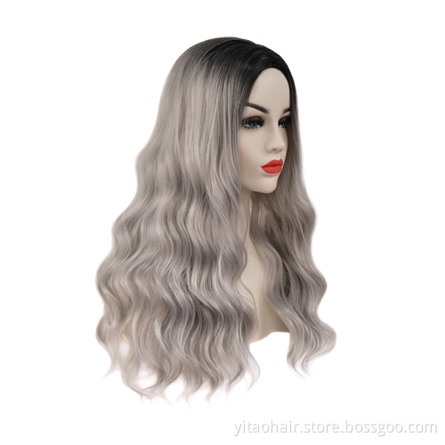 Wholesale  New Style  Water Ripple style Long Curly Hair Big Wave Wig